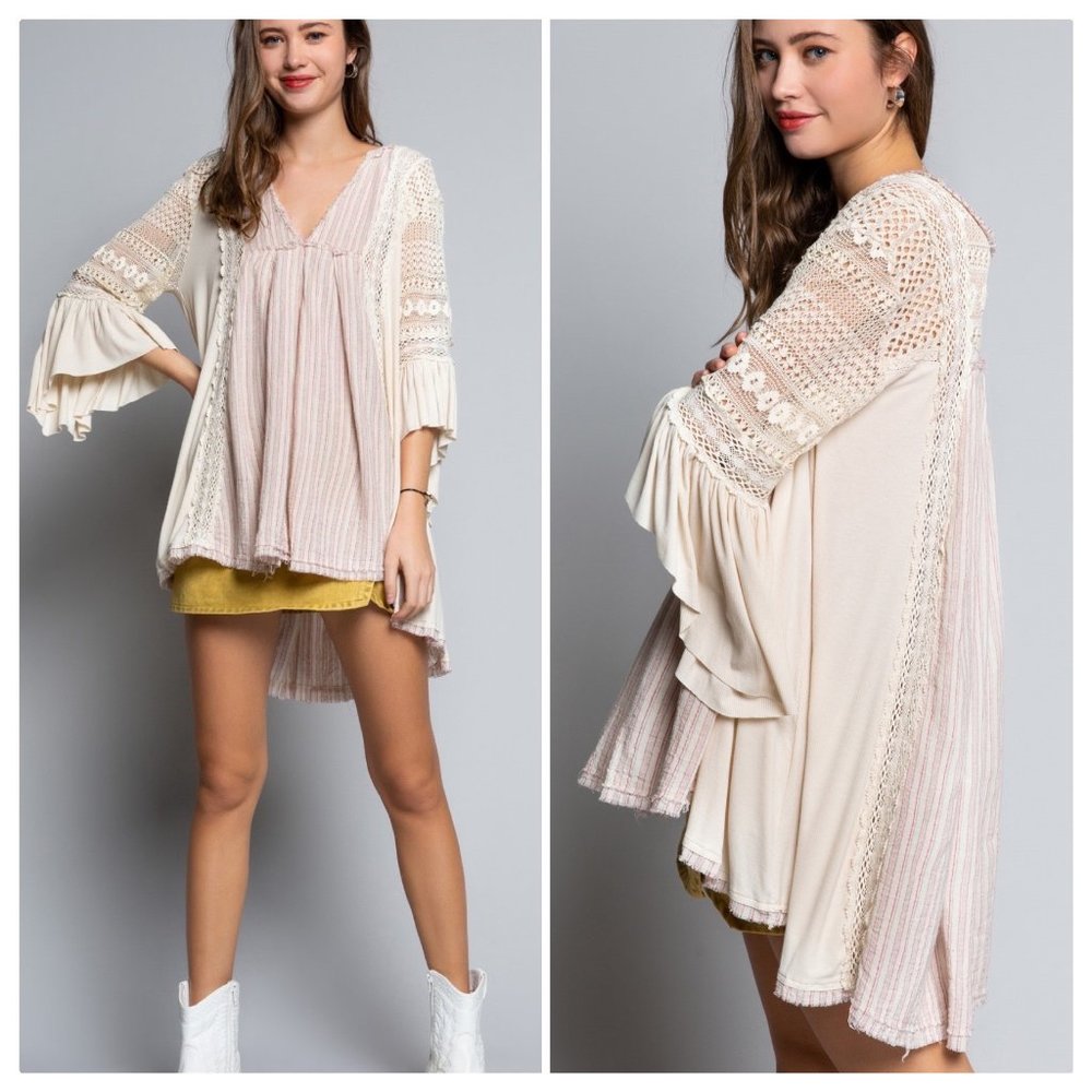 POL Casablanca Eye Catcher Linen Tunic Top - Picture 4 of 15